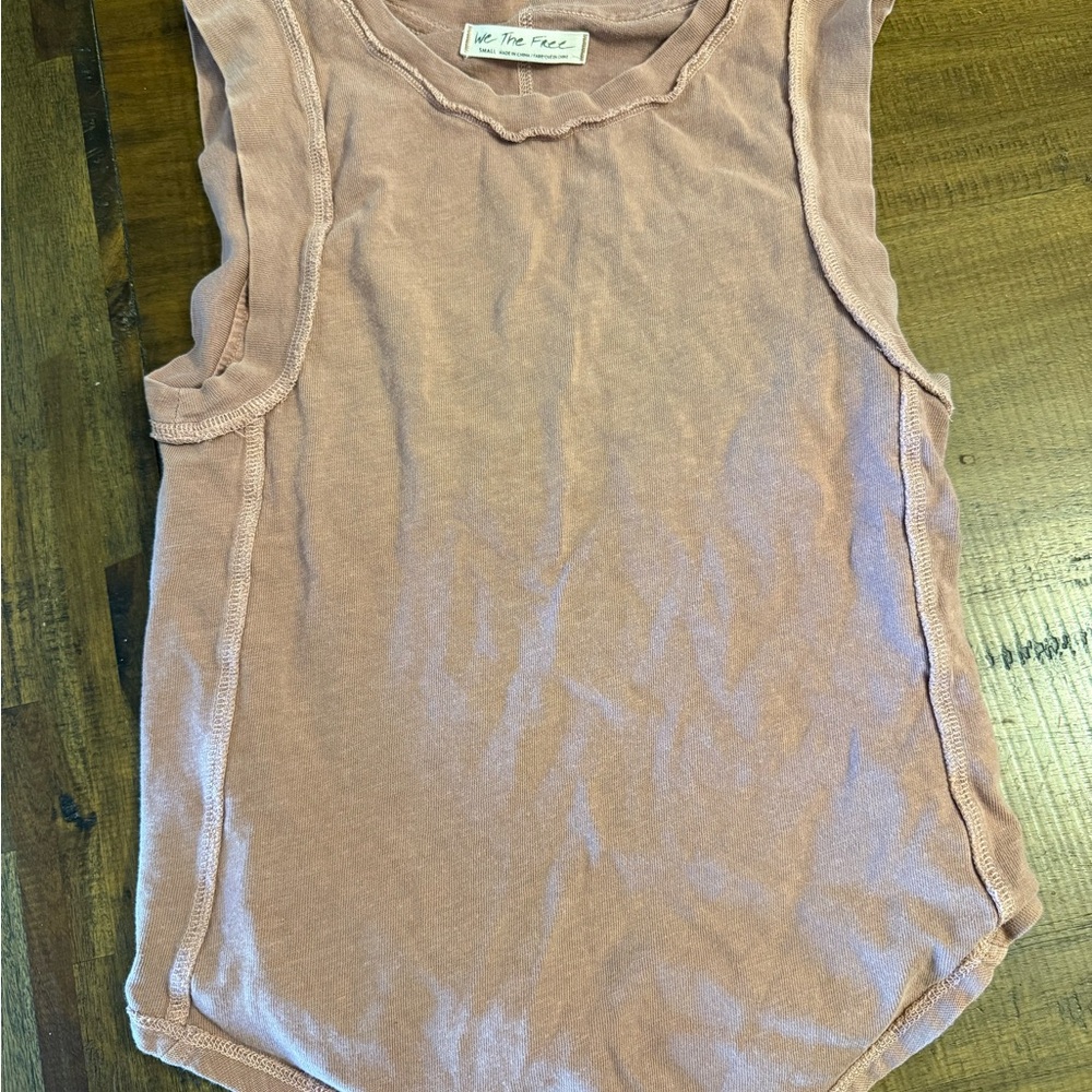 We The Free Dusty Pink Muscle Tee